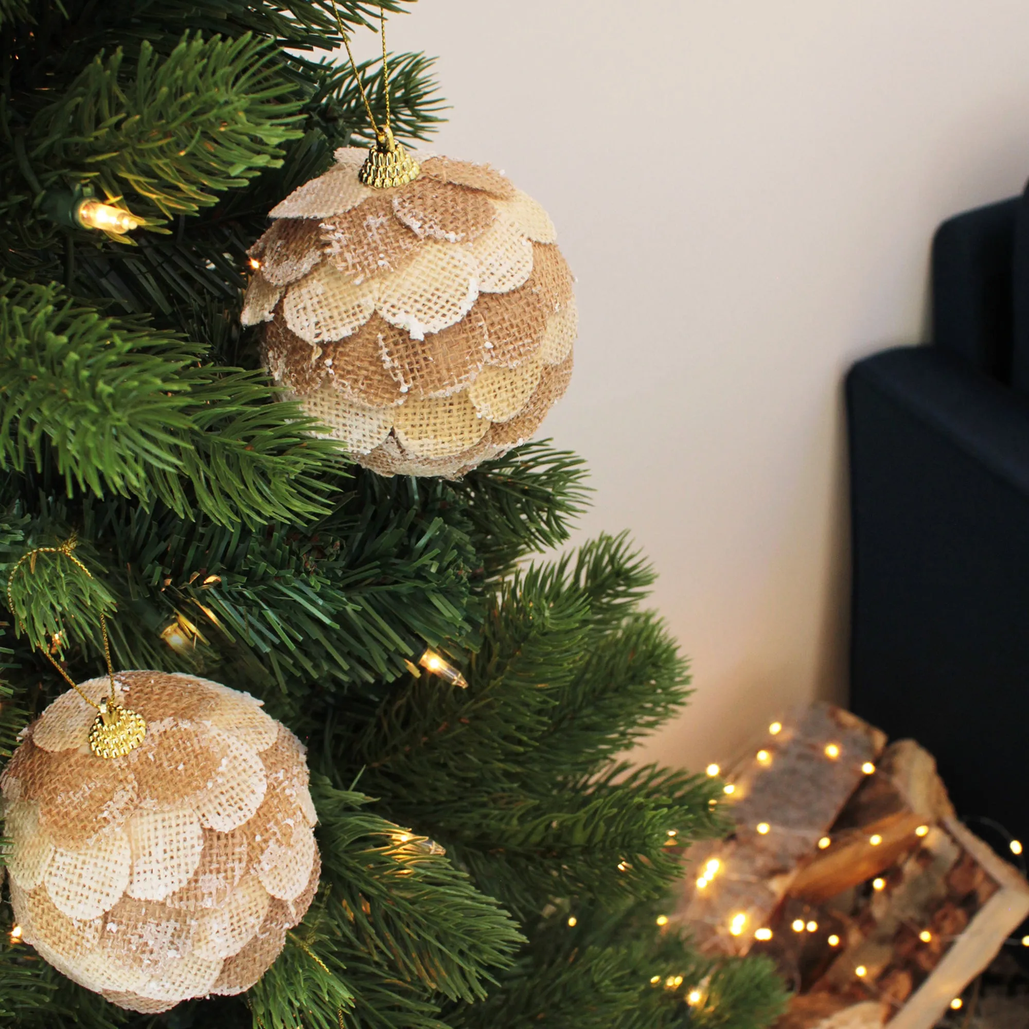 10CM PINECONE ORNAMENT (2 PCS)