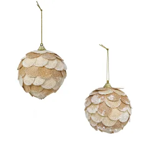 10CM PINECONE ORNAMENT (2 PCS)