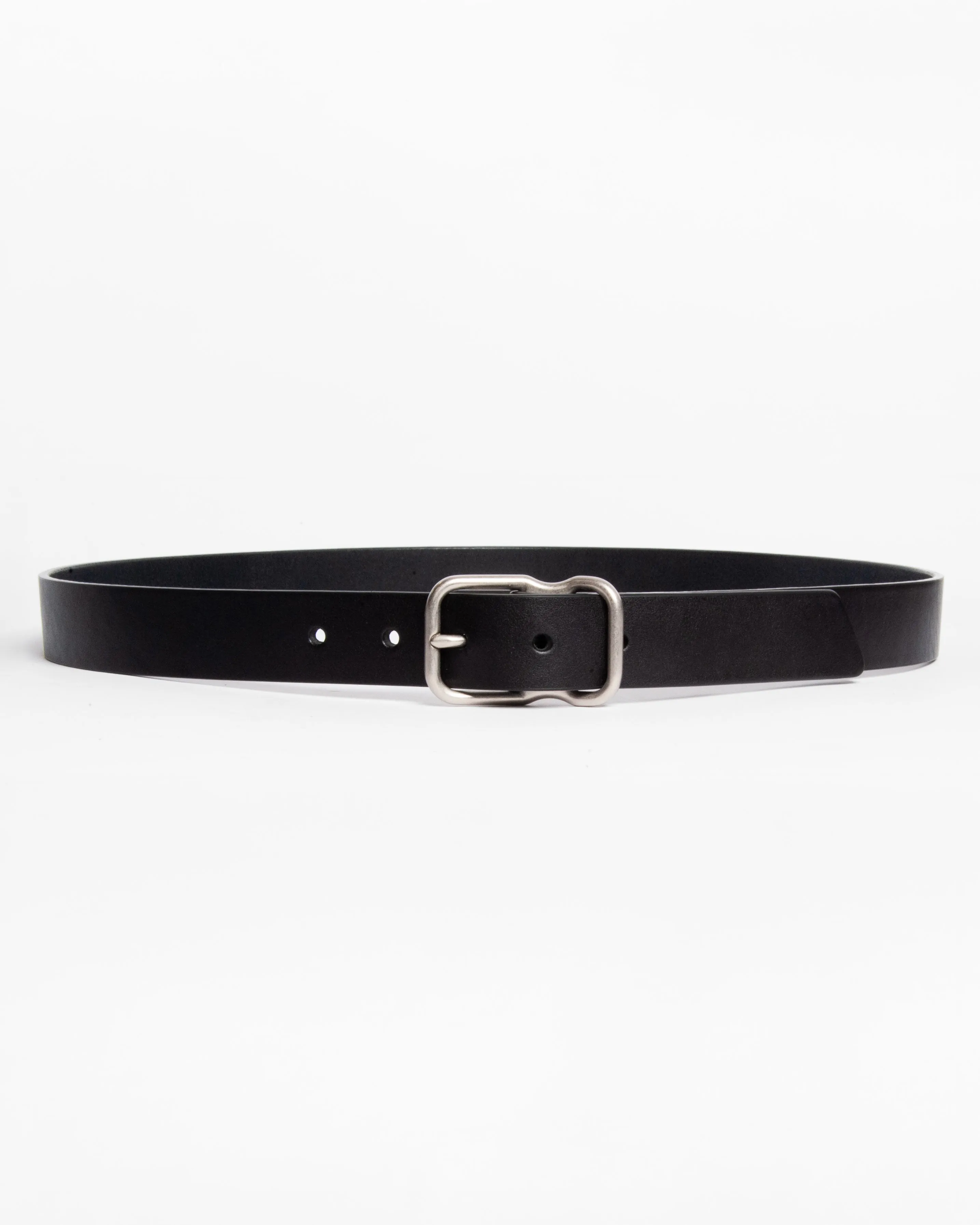 118 Signature Leather Belt - Narrow - Black - Nickel