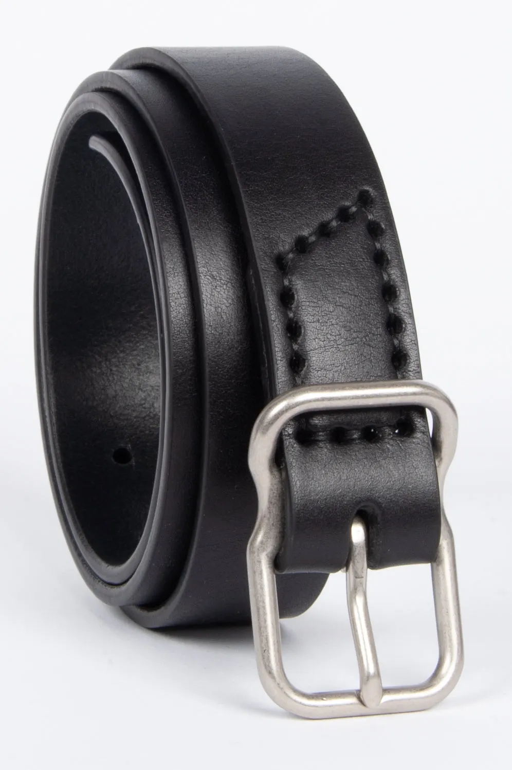 118 Signature Leather Belt - Narrow - Black - Nickel