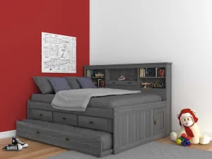 4223 - Full Bookcase Daybed Gray (Hardware Kit)