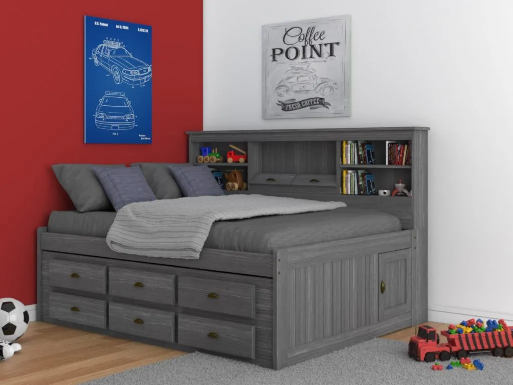 4223 - Full Bookcase Daybed Gray (Hardware Kit)