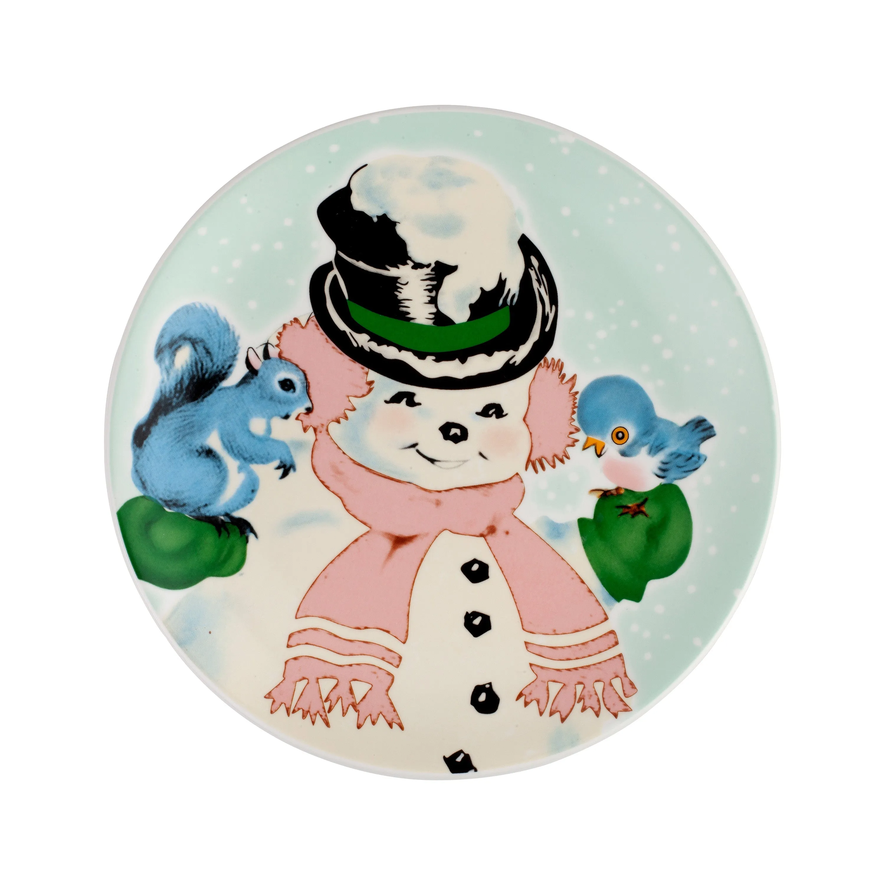 8 in. Set of 4 Nostalgic Ceramic Character Plates - Pastel