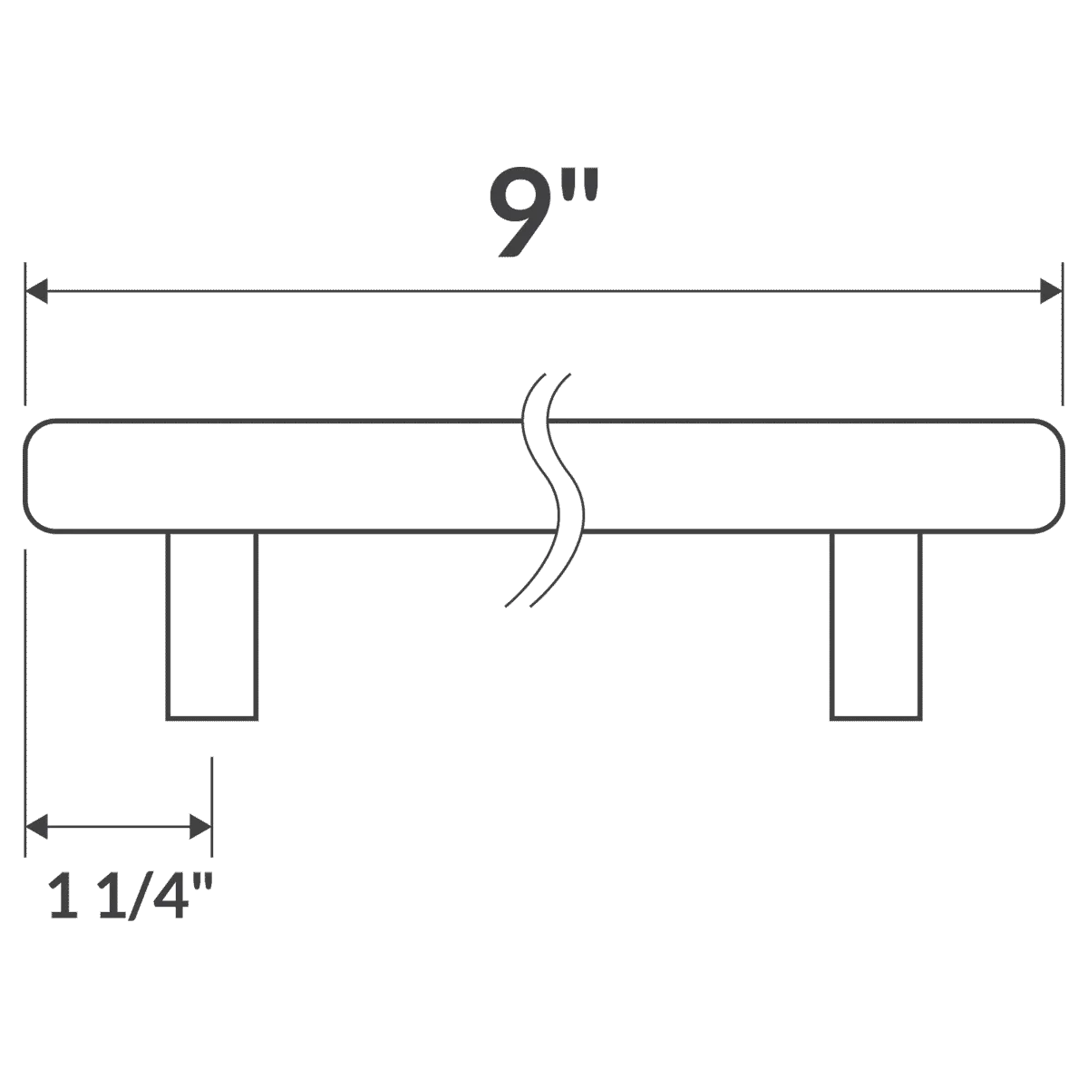 9" Door Pull LDH-9B Matte Black