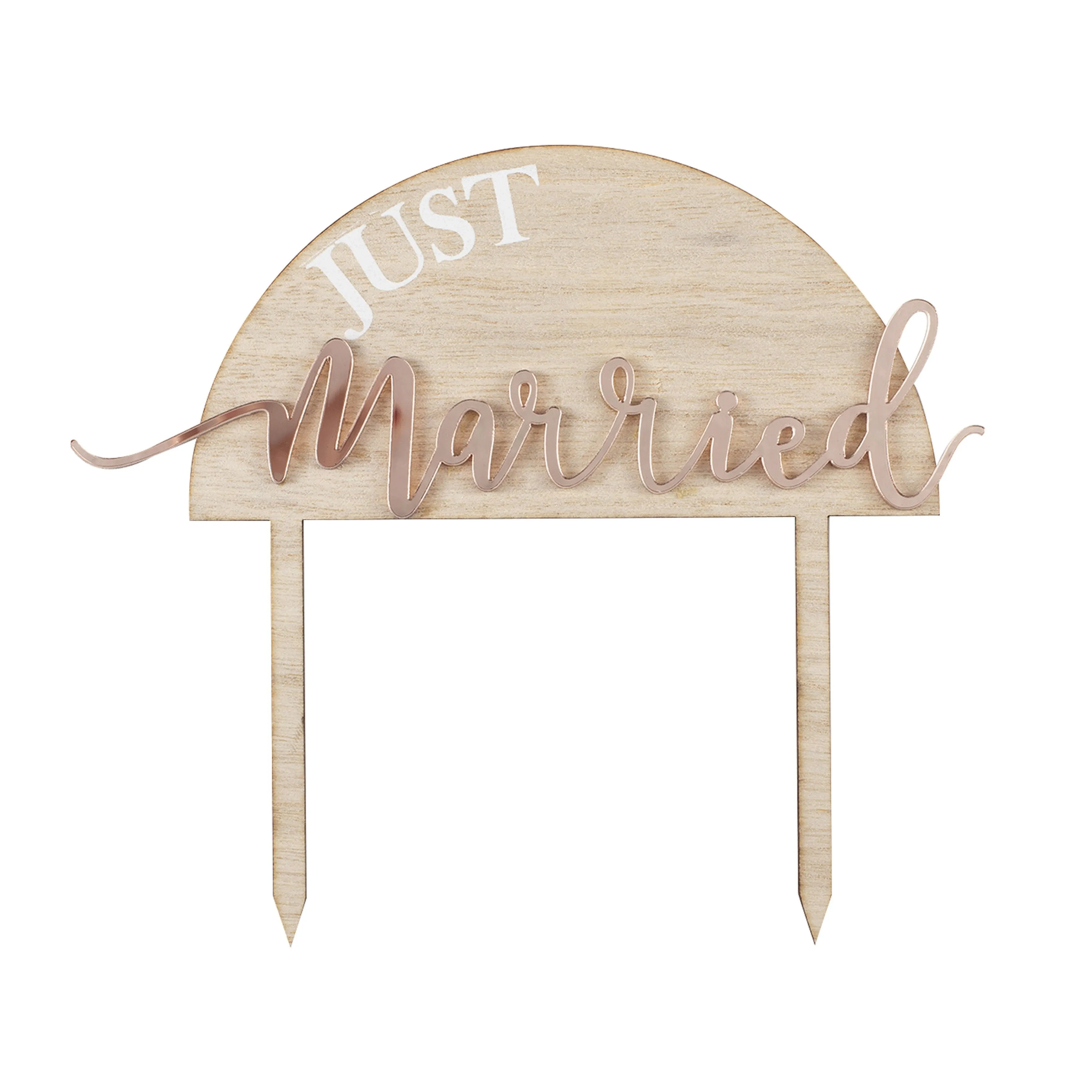 A Touch Of Pampas Cake Topper Just Married Acrylic On Wood