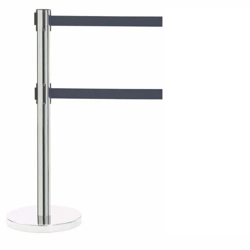 AARCO Products HS-27BK Crowd Control Stanchion