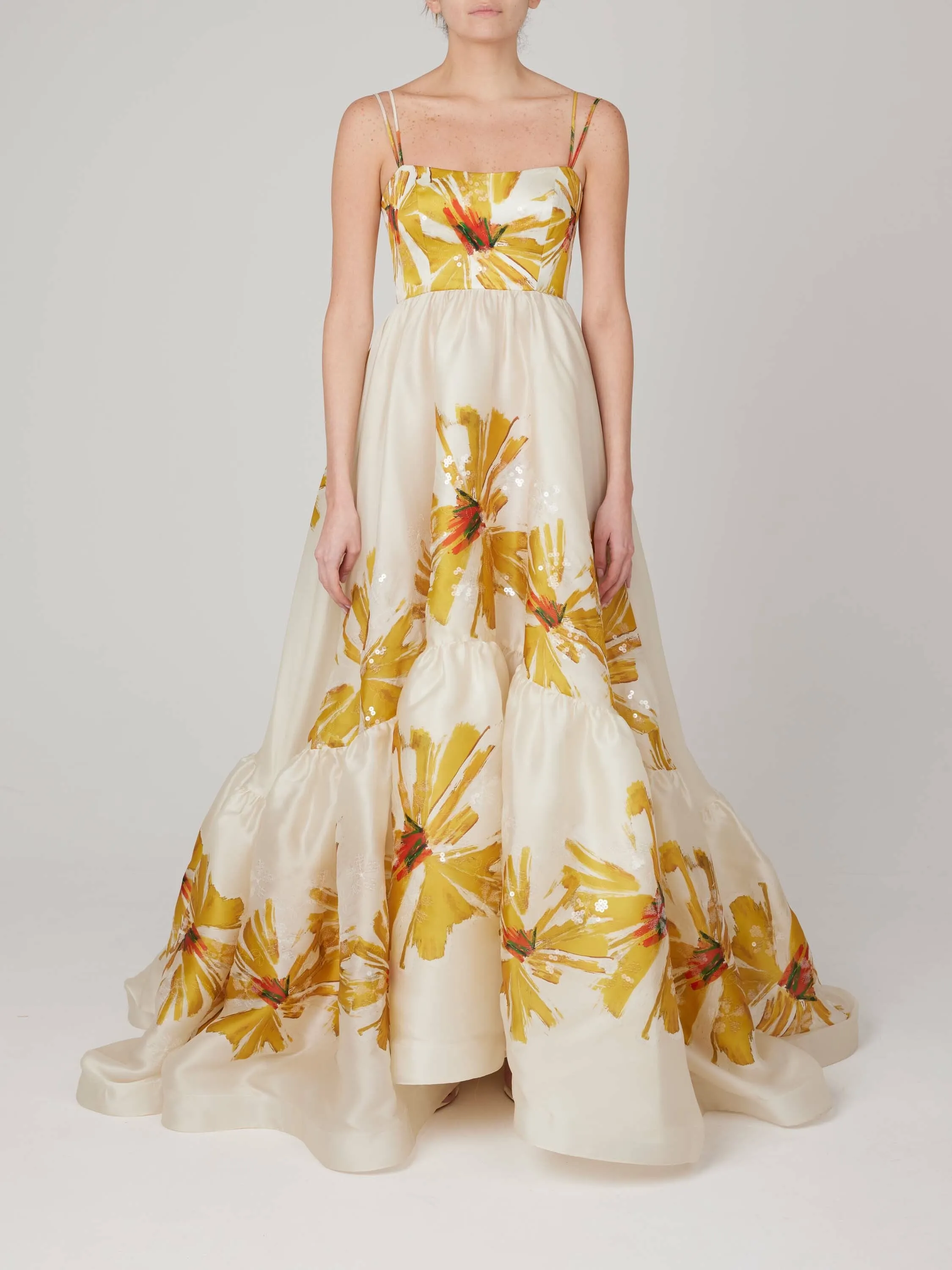 Amira Dress Canary Floral