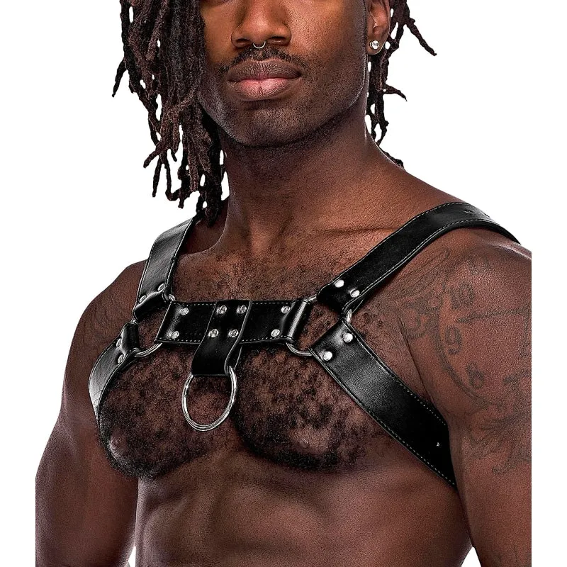 Aries Leather Harness - One Size - Black