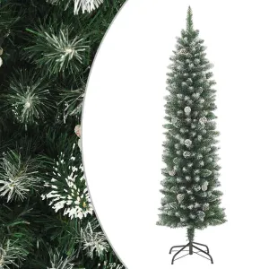 Artificial Slim Christmas Tree with Stand 180 cm PVC