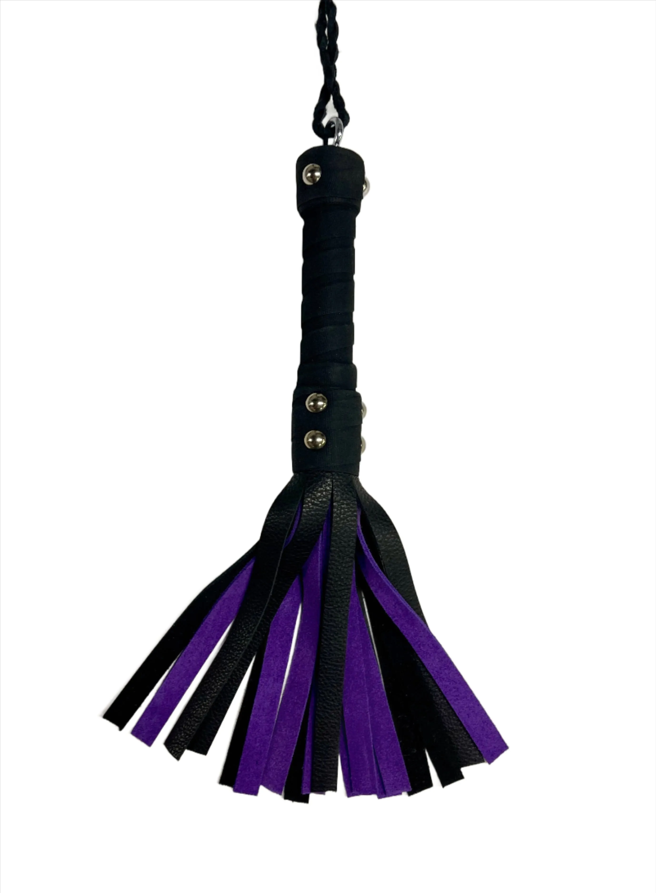 Bare Leatherworks - Handy Cow Flogger (Black/Purple)