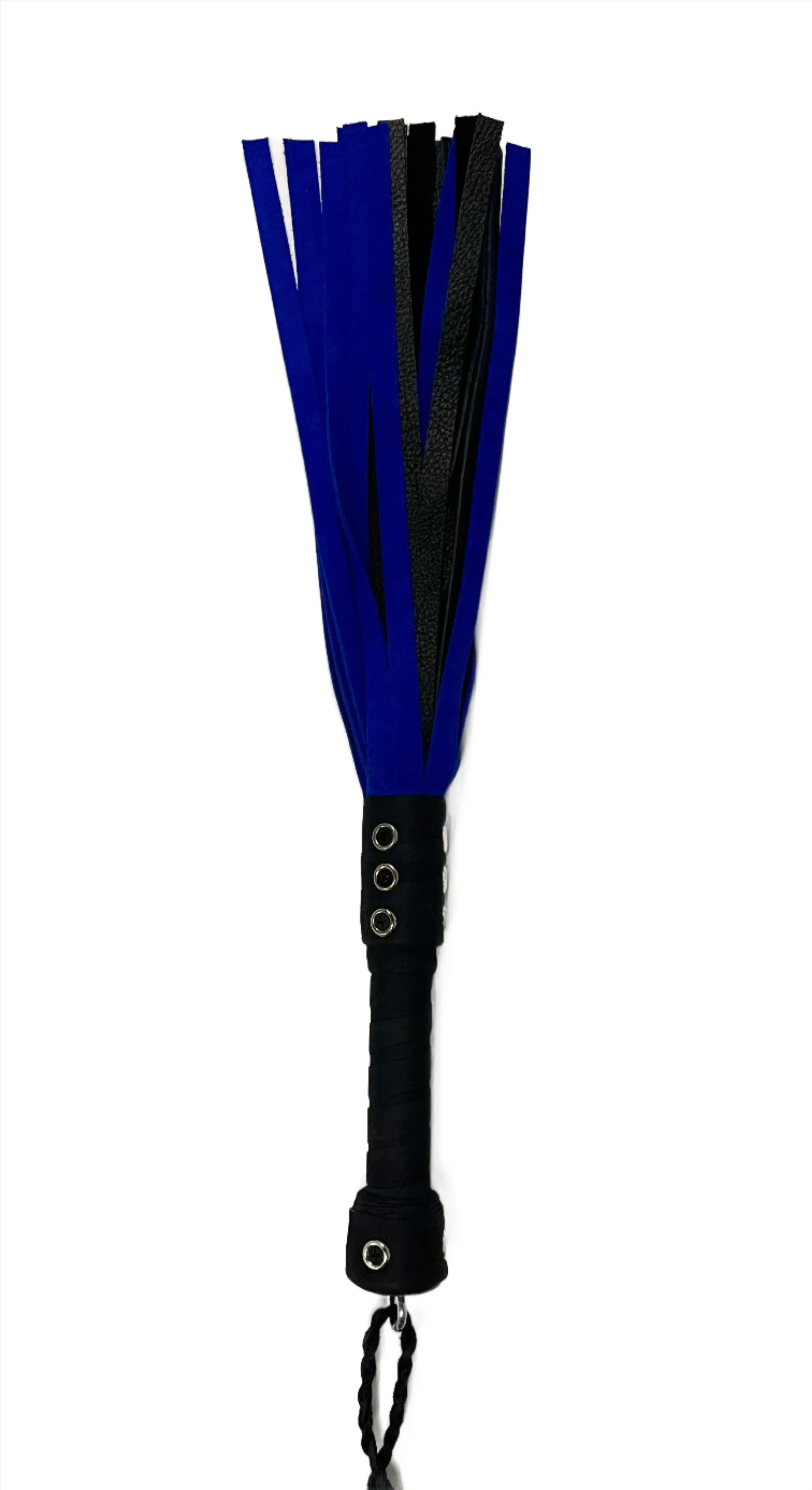 Bare Leatherworks - Midsize Cow Flogger (Blue/Black)