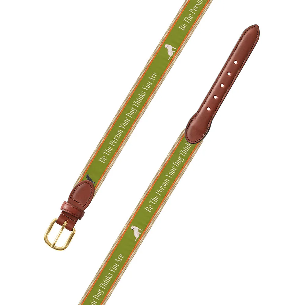 Be the Person on Tan Bespoken Motif Children's Belt