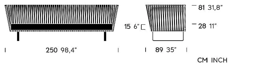 Bitta - 3-Seater sofa parallels