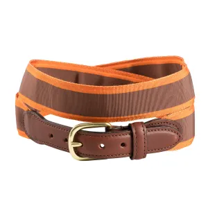 Brown & Orange Grosgrain Ribbon Children's Belt