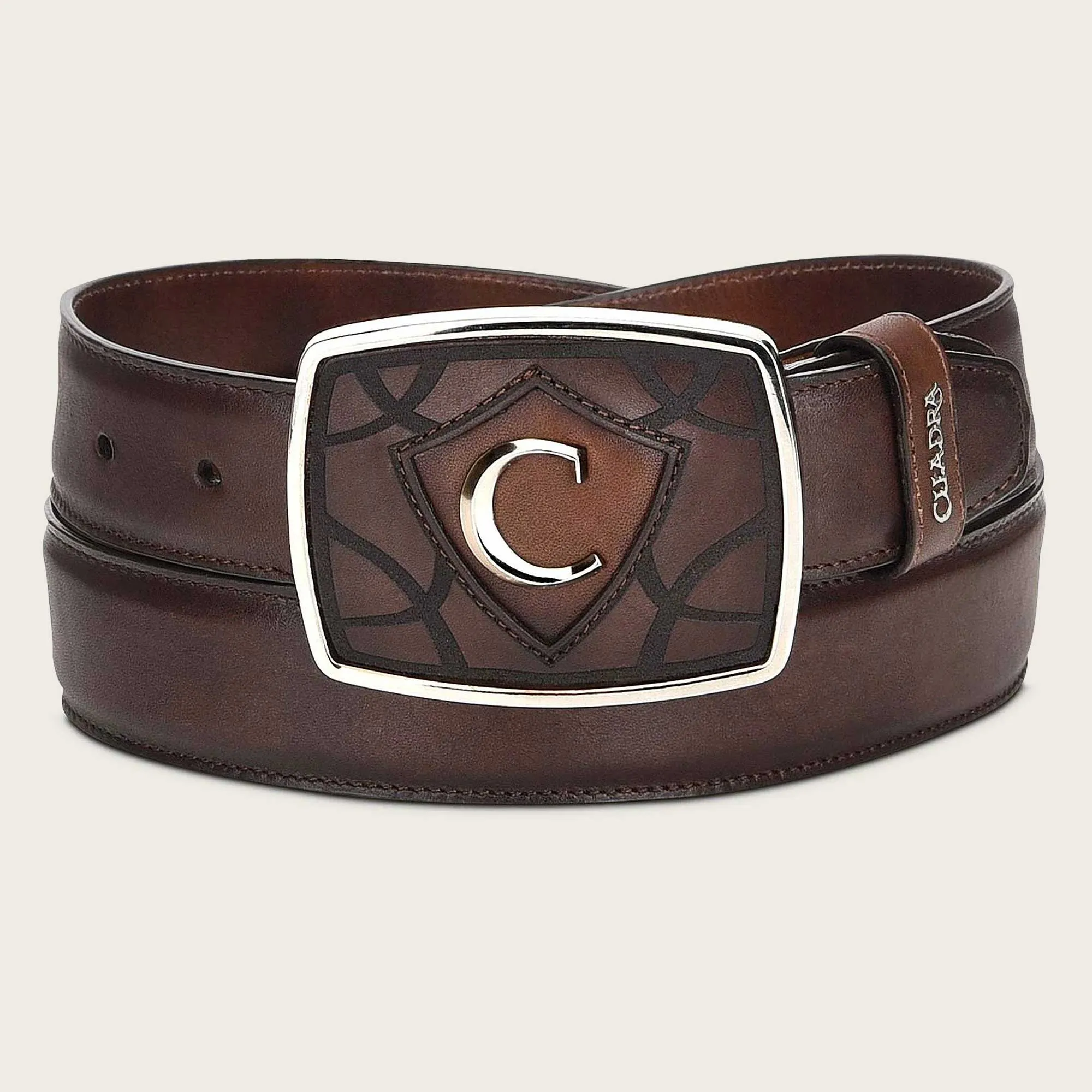 Brown Leather Western Belt