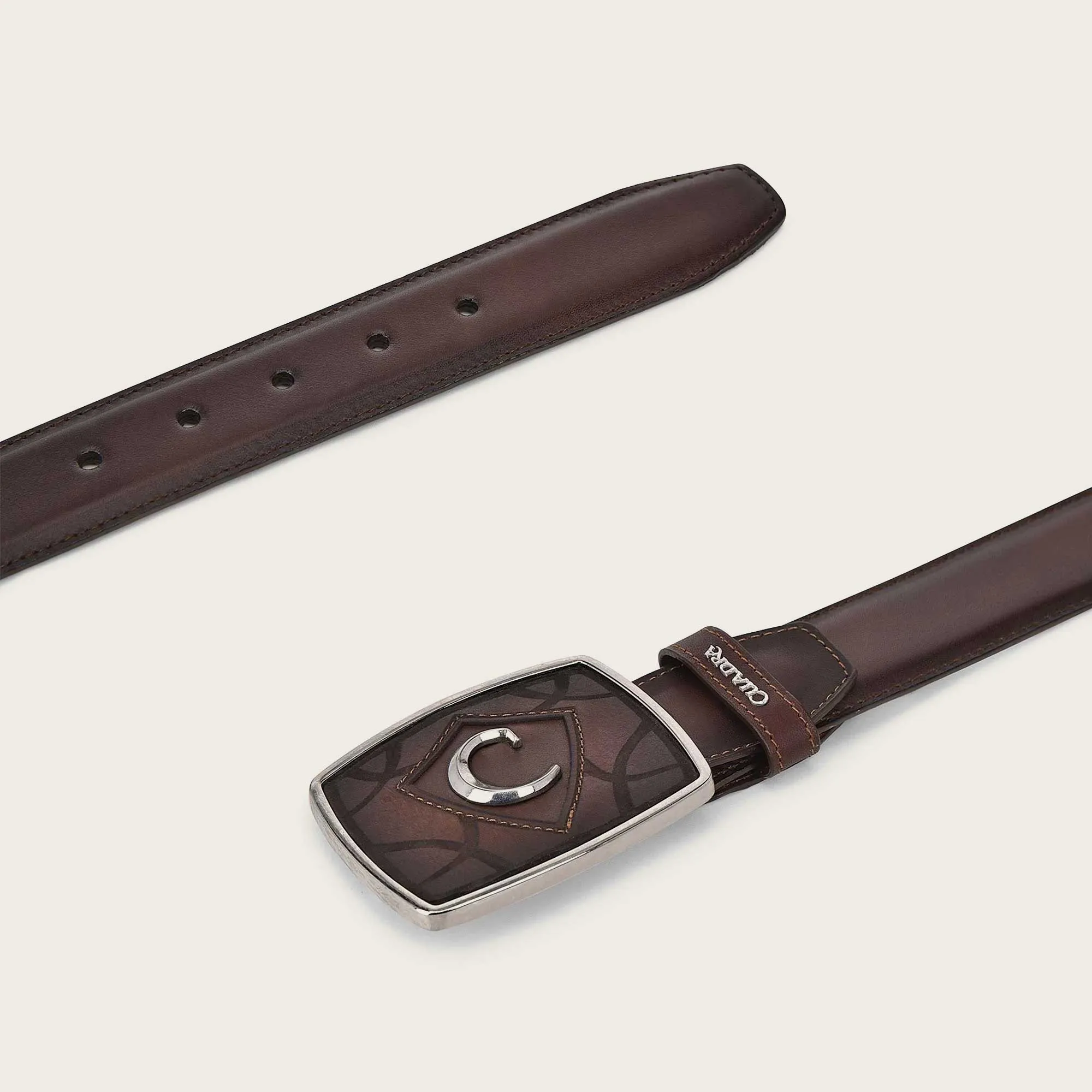 Brown Leather Western Belt