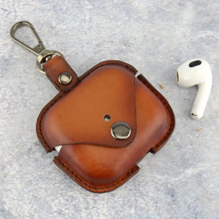 Carolyn Real Leather Airpods 3 Protective Case Brown