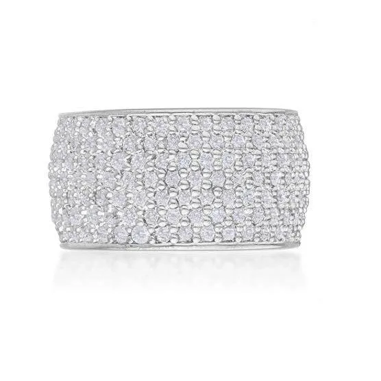 Cherish Wide Pave CZ Eternity Ring | 12ct