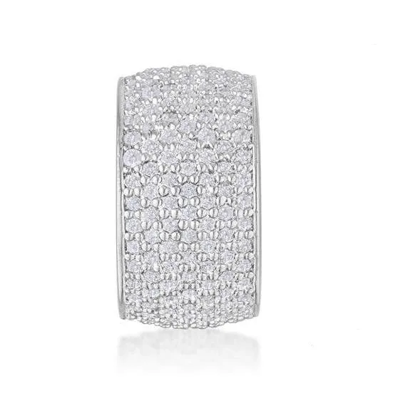 Cherish Wide Pave CZ Eternity Ring | 12ct