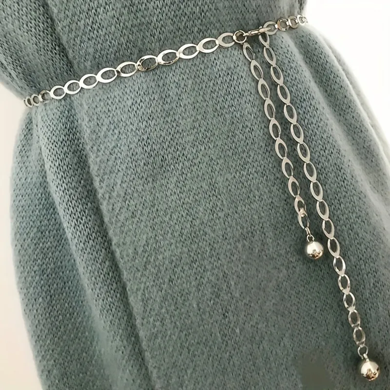 Chic Hollow Out Metal Waist Chain for Women