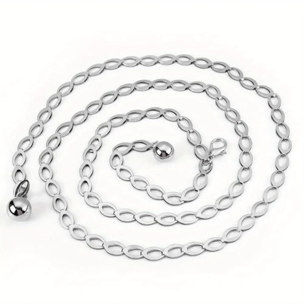 Chic Hollow Out Metal Waist Chain for Women