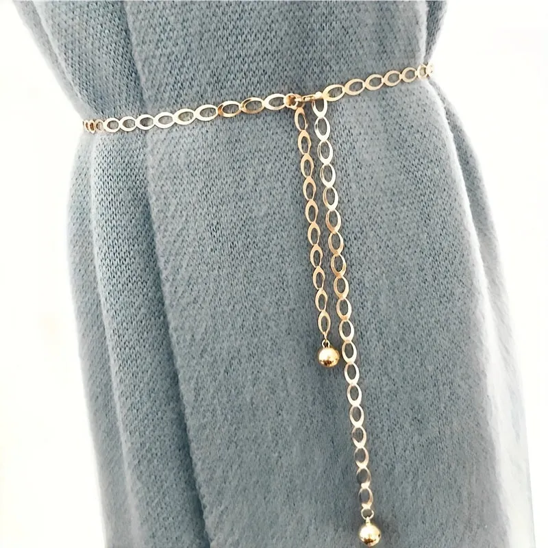 Chic Hollow Out Metal Waist Chain for Women