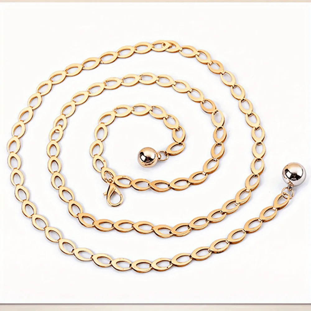 Chic Hollow Out Metal Waist Chain for Women