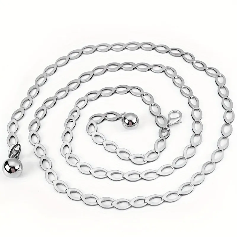 Chic Hollow Out Metal Waist Chain for Women