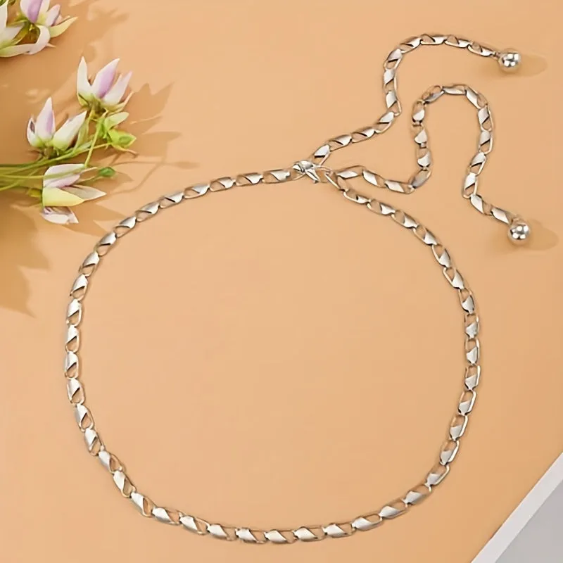 Chic Hollow Out Metal Waist Chain for Women