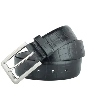 CLASSIC CROC Patterned Leather Belt ARB1012BK