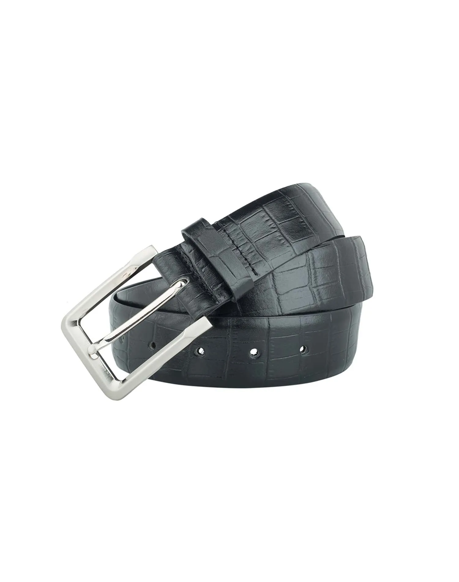 CLASSIC CROC Patterned Leather Belt ARB1012BK