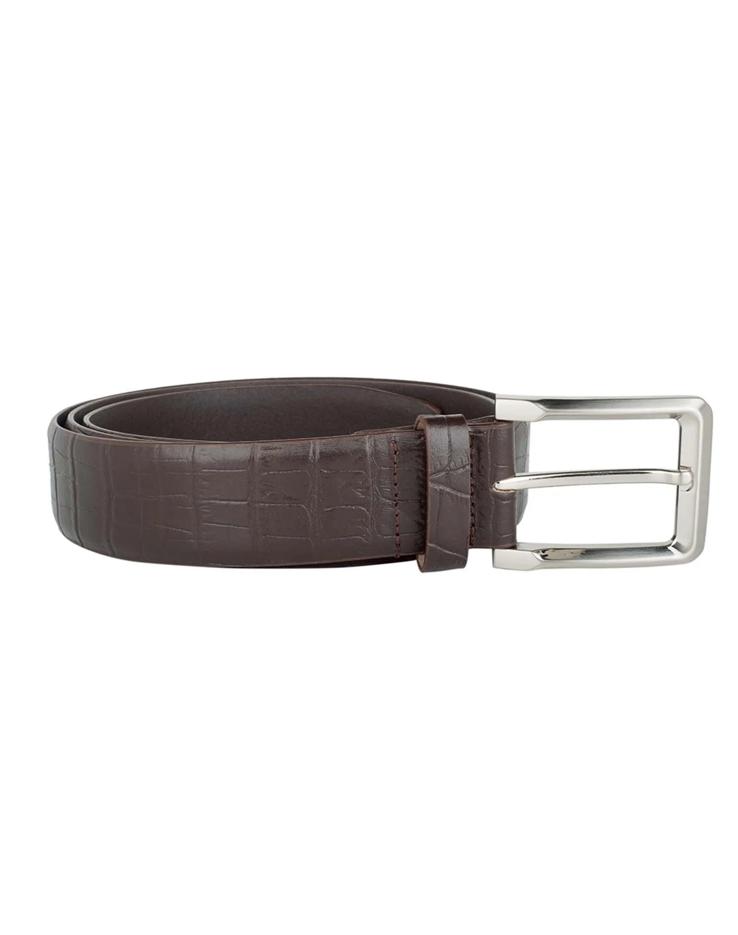 CLASSIC CROC Patterned Leather Belt ARB1012BR