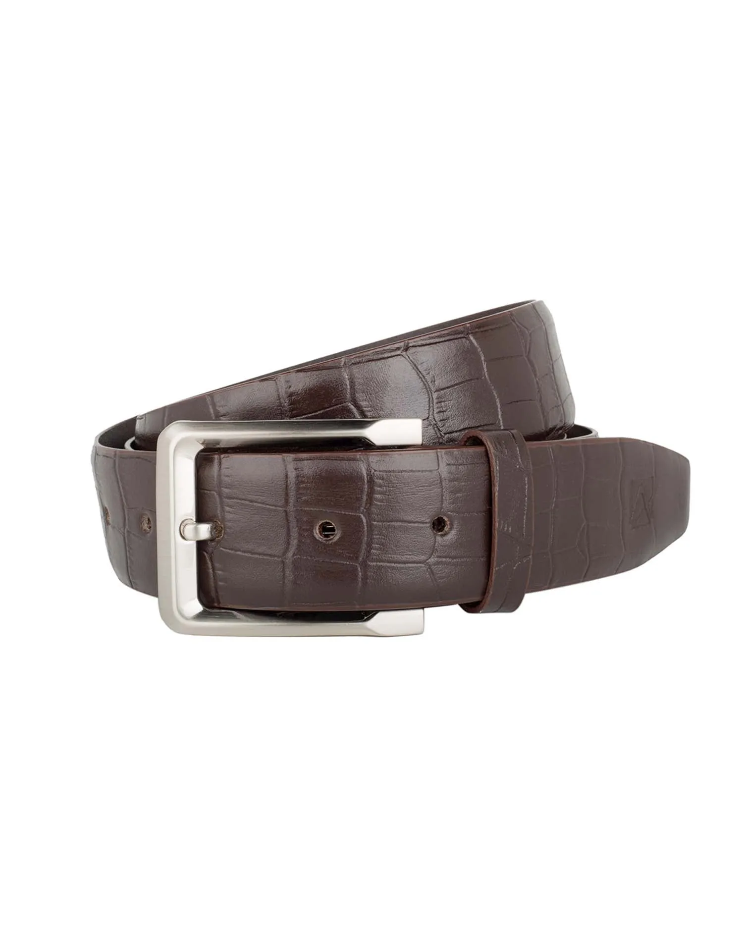 CLASSIC CROC Patterned Leather Belt ARB1012BR