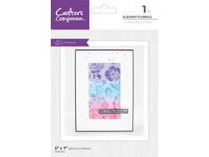 Crafter's Companion 5" x 7" Embossing Folder - Elegant Florals