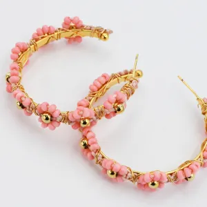 Daisy Chain Hoop Pink A29