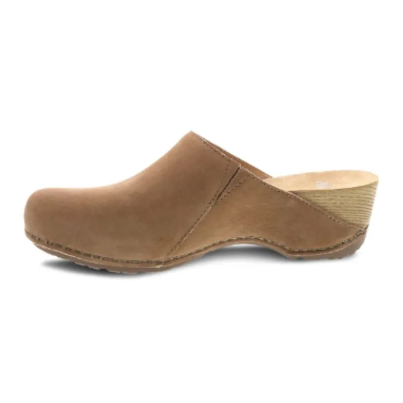 Dansko Talulah Milled Nubuck Tan Women's Clogs