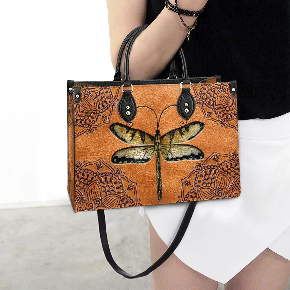 Dragonfly Mandala Style Leather Bag - Gifts Dragonfly Lovers - Women's Pu Leather Bag