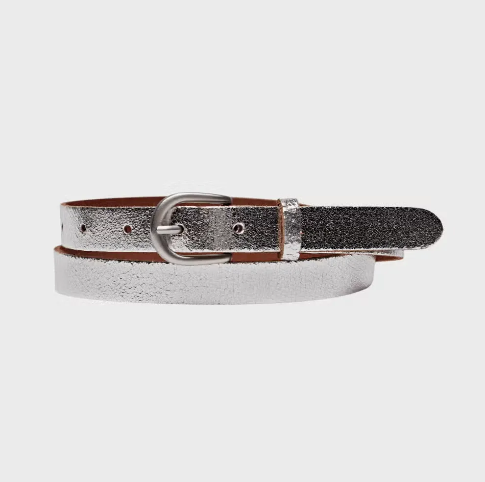 Eva Women'S Metallic Leather Belt