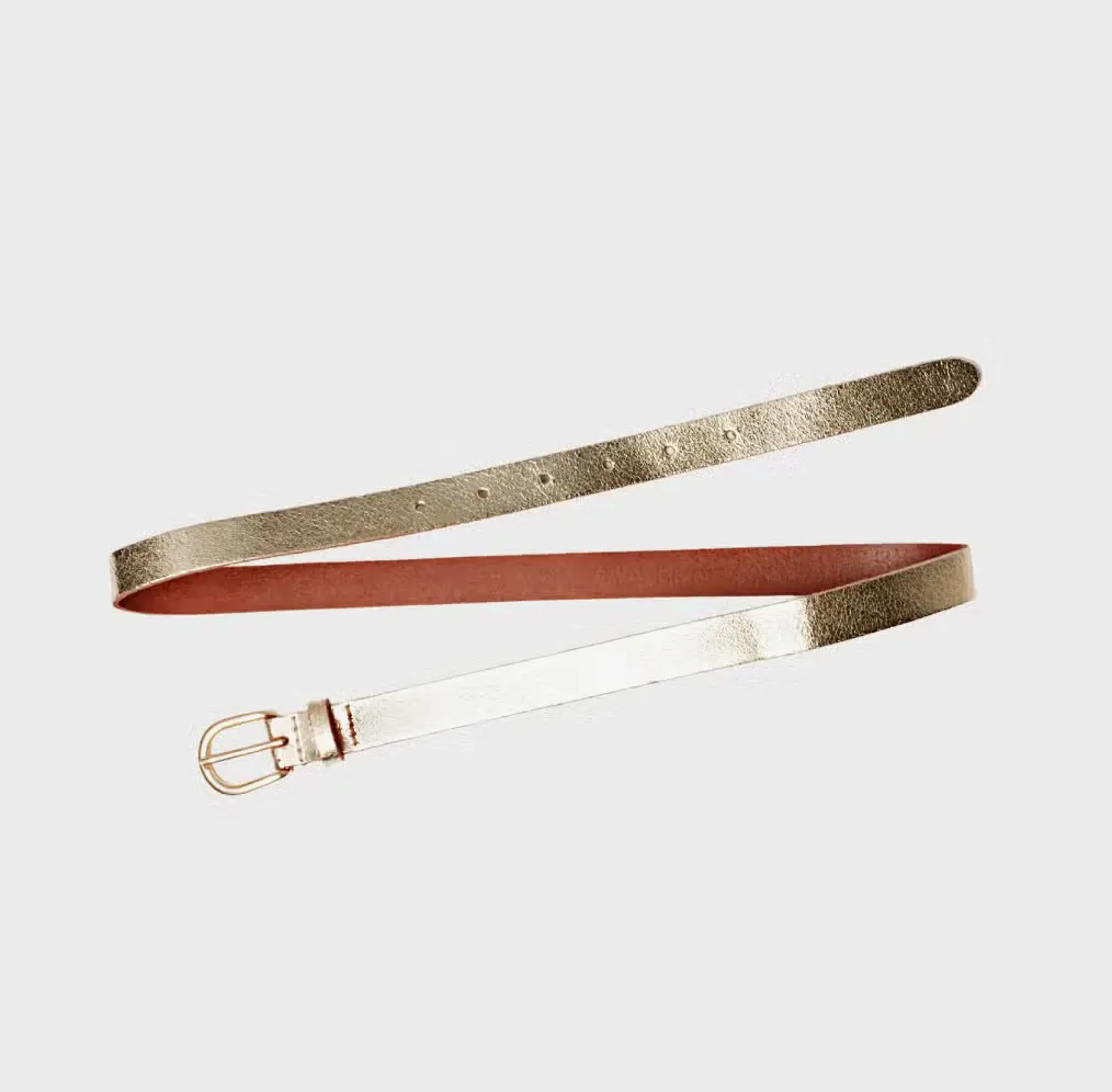 Eva Women'S Metallic Leather Belt