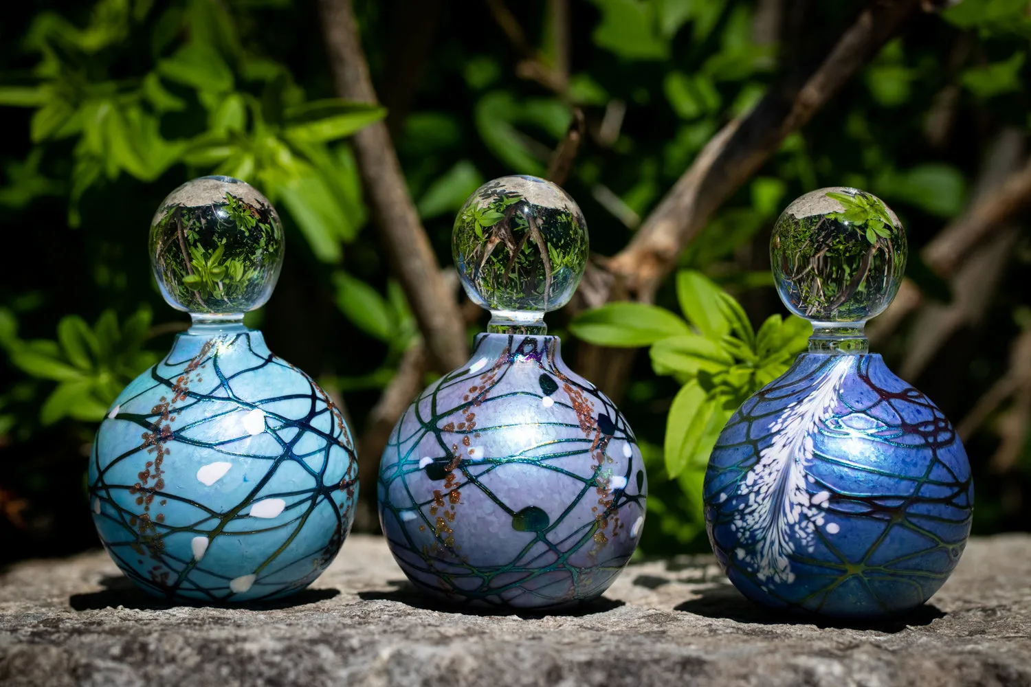 Fancy Glass Keepsake Urns for Cremation Ash