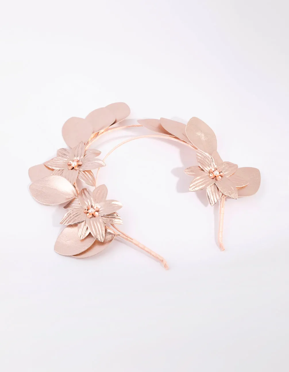 Flower PU Leather Alice Band