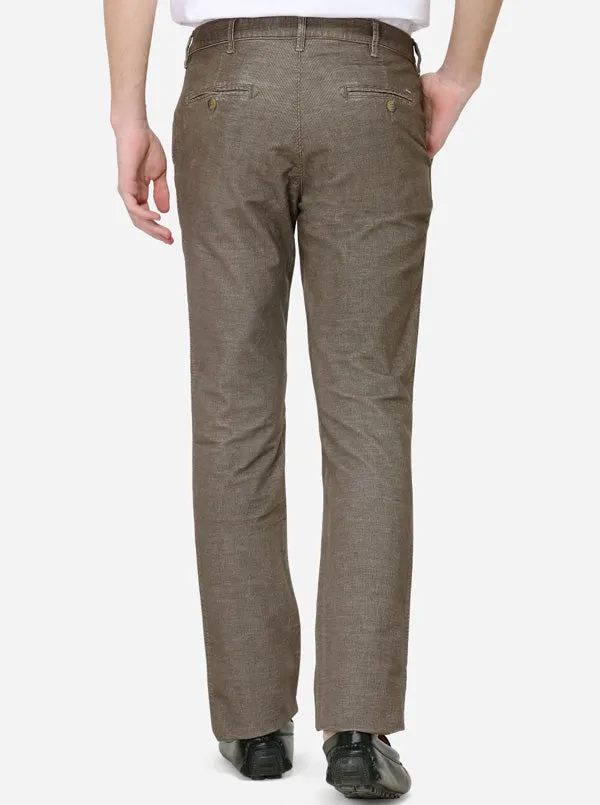 Forest Green Solid Slim Fit Casual Trouser | Greenfibre