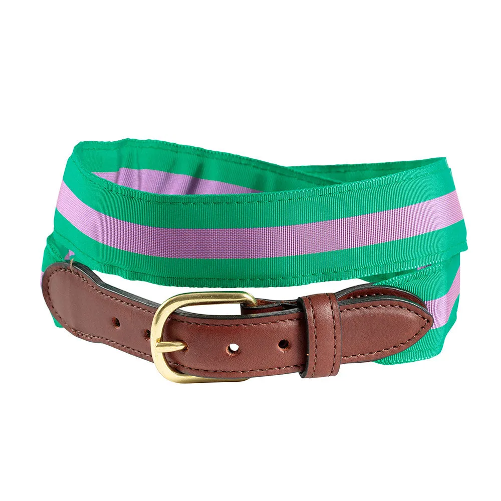 Green & Purple Grosgrain Ribbon Children's Belt