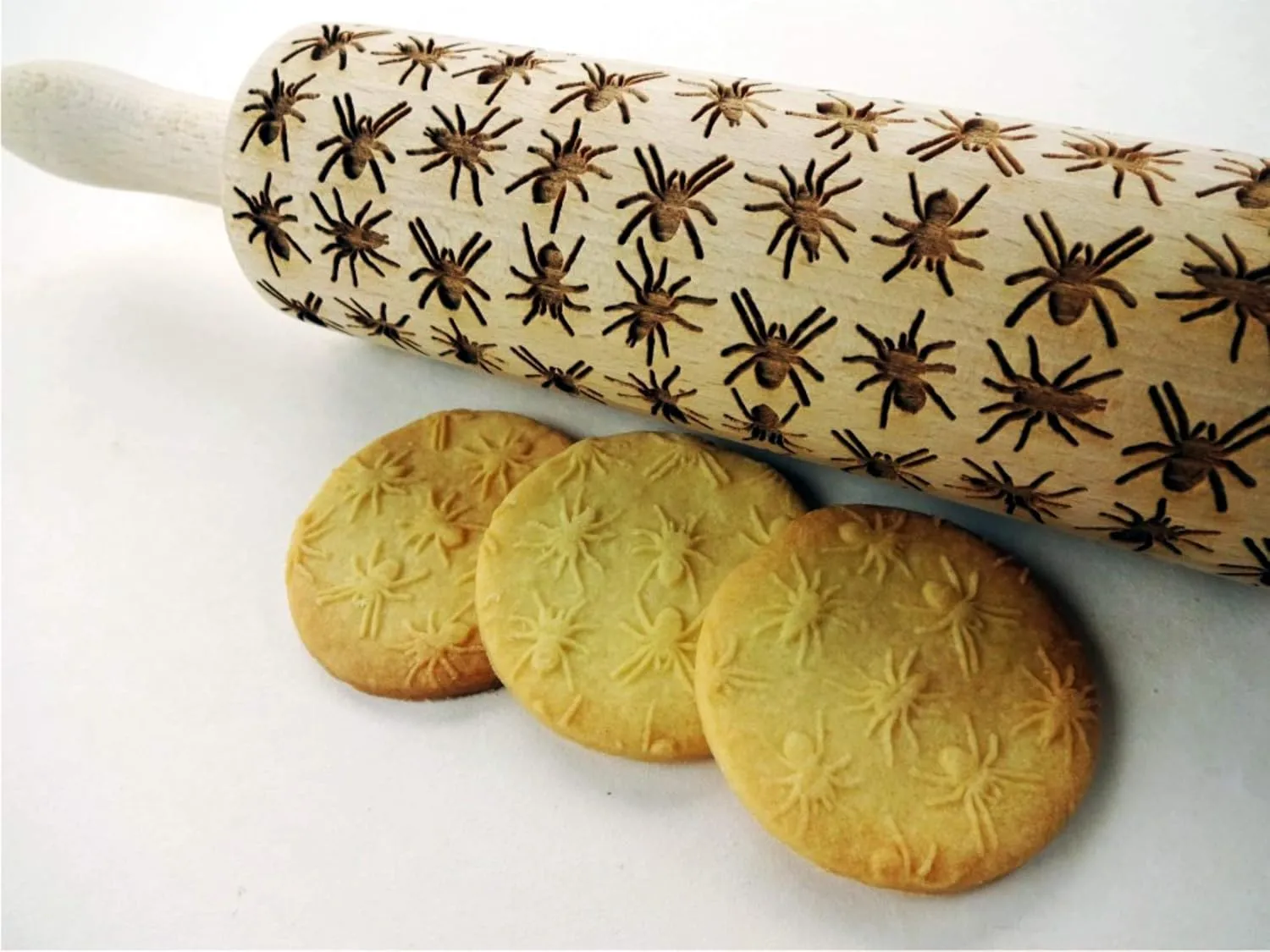 Halloween Rolling Pin Laser Engraved Dough Roller