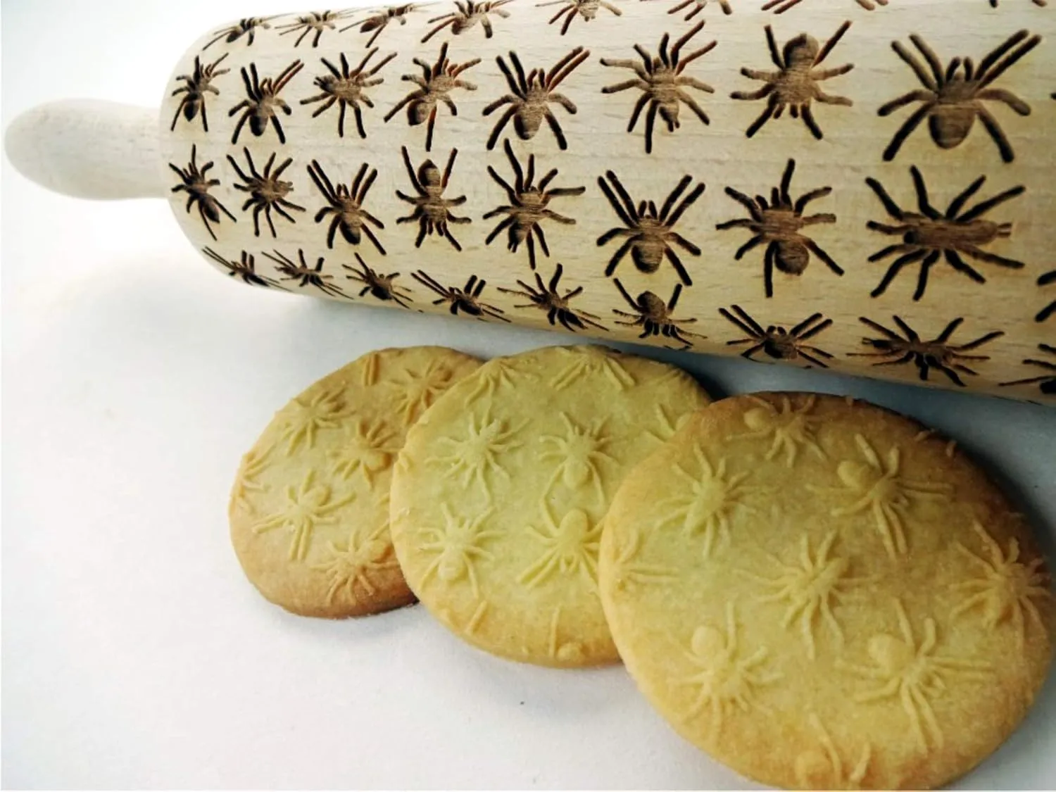 Halloween Rolling Pin Laser Engraved Dough Roller