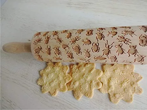 Halloween Rolling Pin Laser Engraved Dough Roller