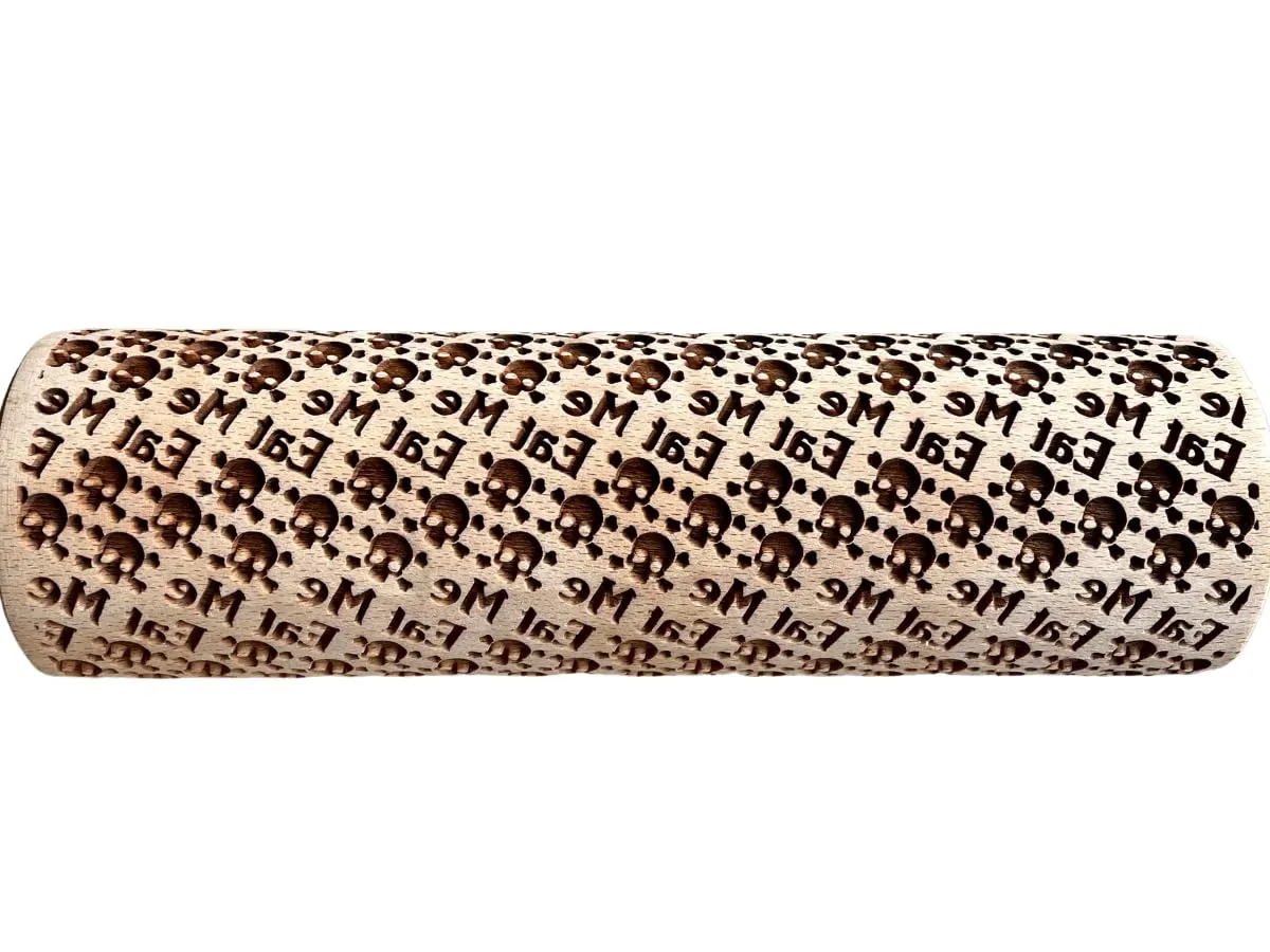 Halloween Rolling Pin Laser Engraved Dough Roller