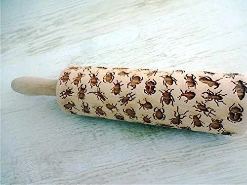 Halloween Rolling Pin Laser Engraved Dough Roller