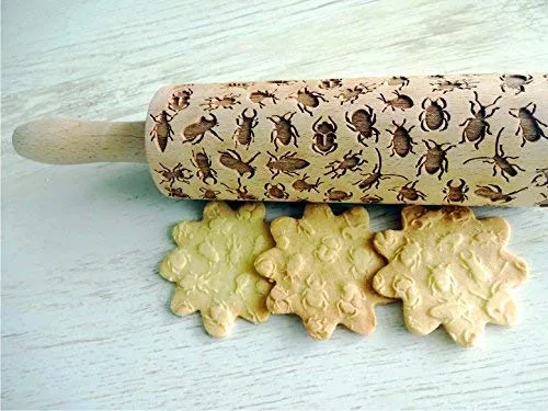 Halloween Rolling Pin Laser Engraved Dough Roller