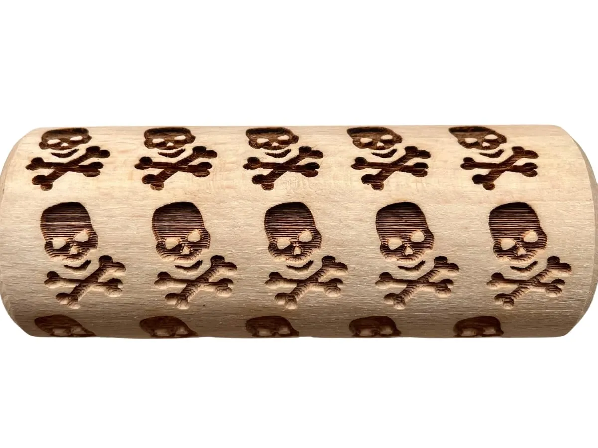 Halloween Rolling Pin Laser Engraved Dough Roller